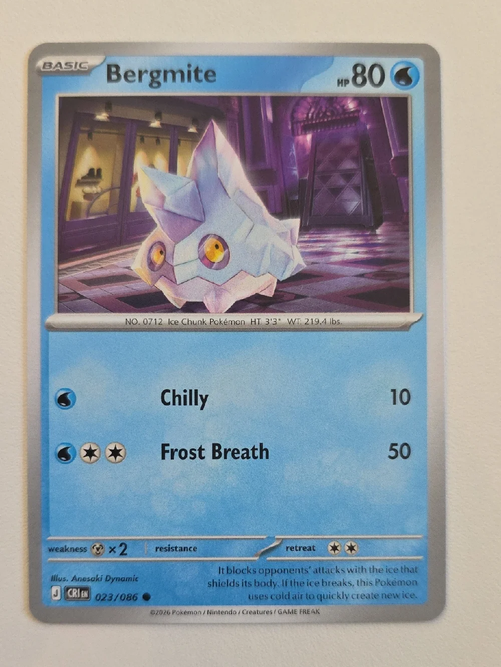 Pokemon Bergmite And Avalugg Trading Card